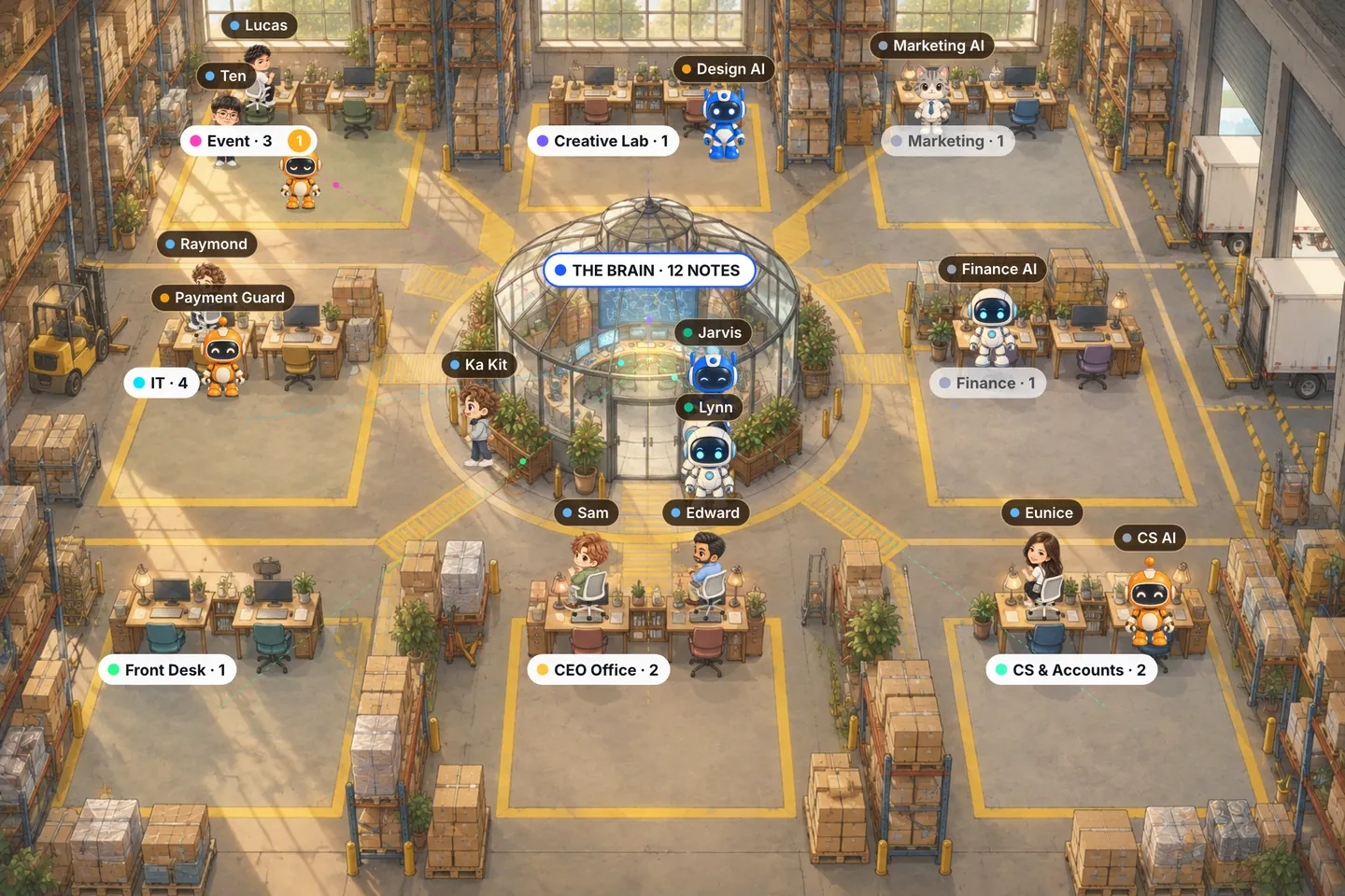 Logistics Hub office: the Nova Studio team at work